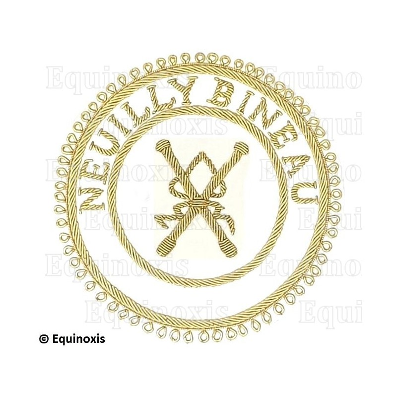 Badge / Macaron GLNF – Grande tenue provinciale – Grand Directeur des Cérémonies – Neuilly Bineau – Brodé main